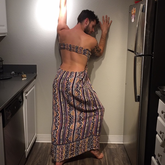 Urban Outfitters Smocked Strapless Maxi dress - Picture 2 of 3